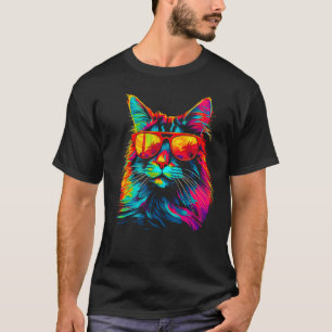 Maine Coon Cat Sunglasses T-Shirt