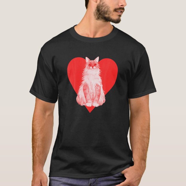 Maine Coon Cat T-Shirt (Front)