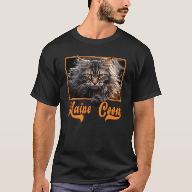 Maine Coon Cat T-Shirt (Front)