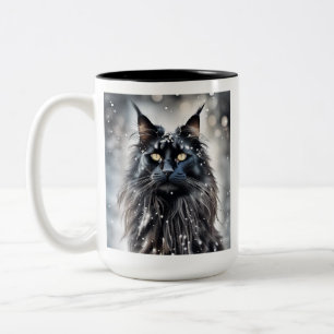 Maine Coon Cat Two-Tone Coffee Mug