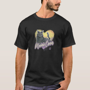Maine Coon Cat Vintage For Cat Mum And Dad T-Shirt