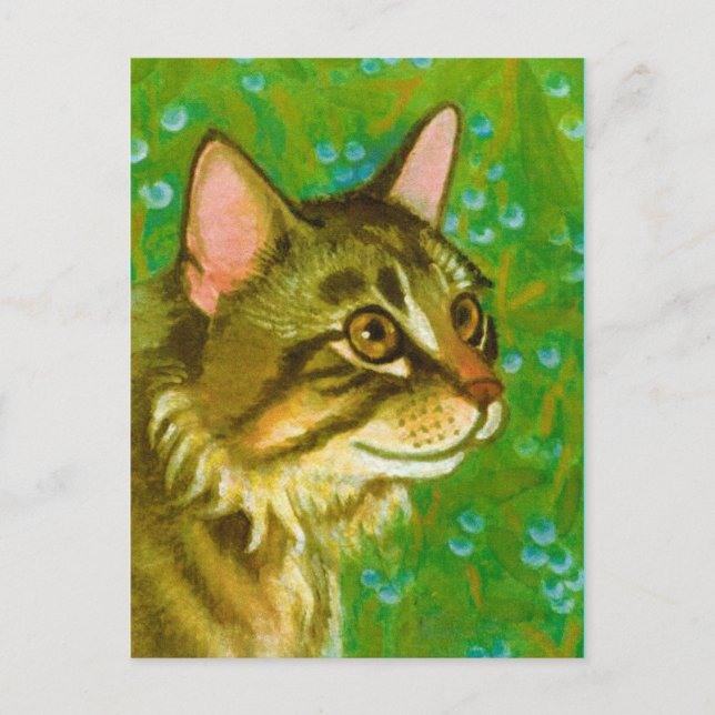 Maine Coon Cat with Mistletoe Postcard (Front)