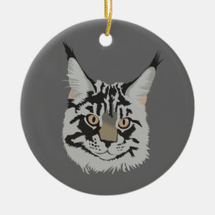 Maine Coon Ceramic Tree Decoration
