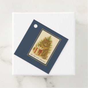 Maine Coon Christmas Card or Tag Funny Cat Holid