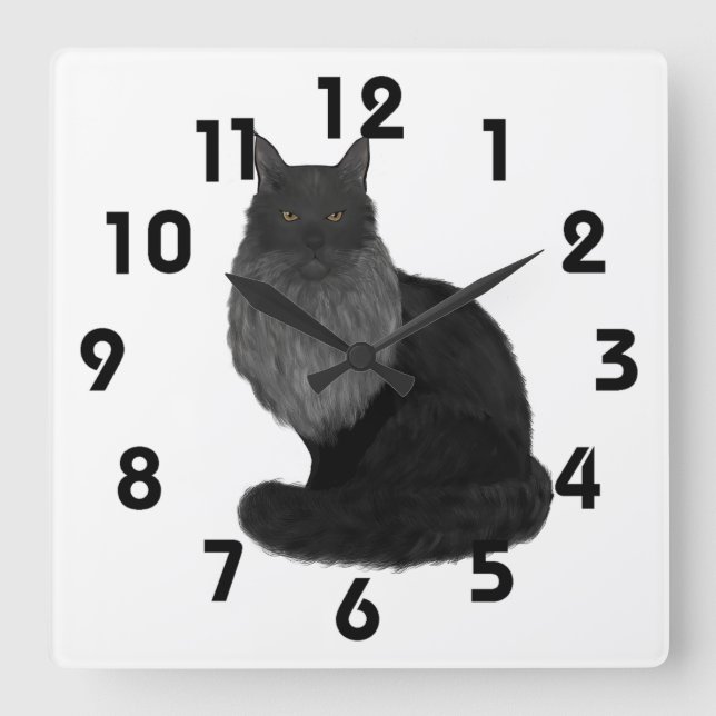 Maine Coon Clock (Front)