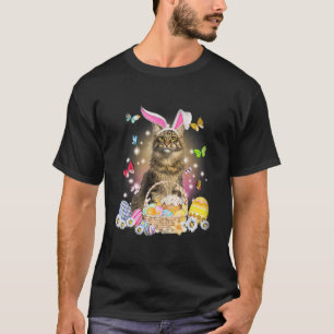 Maine Coon Easter Day Bunny Eggs Costume Gift Mens T-Shirt