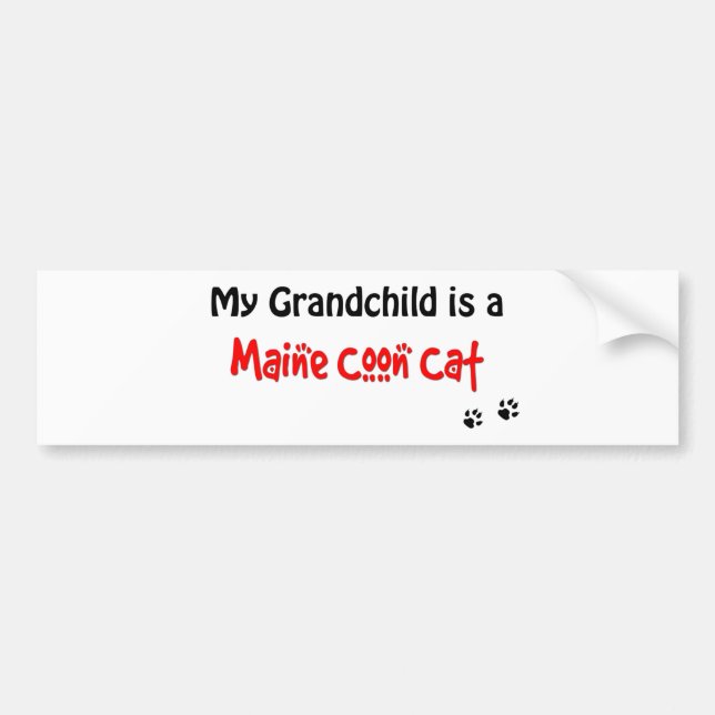 Maine Coon Grandchild Bumper Sticker (Front)