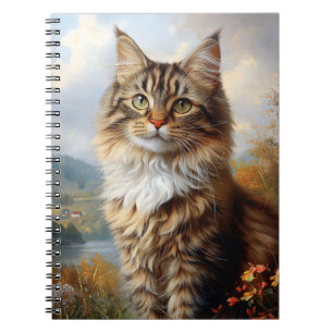 Maine Coon Kitten Portrait Notebook