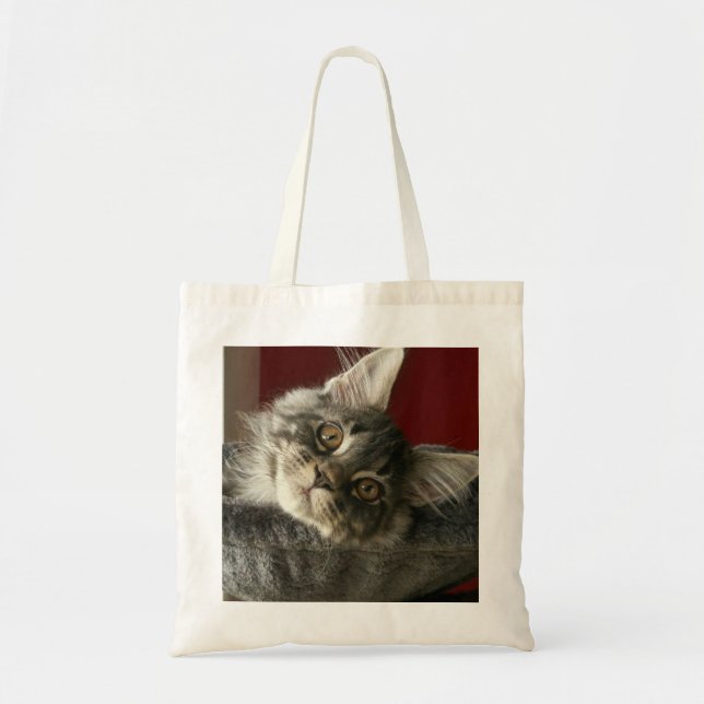 Maine Coon Kitten Tote Bag (Front)