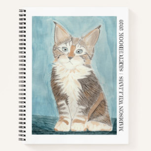 Maine Coon Kitten Your ArtWork SketchBook Notebook