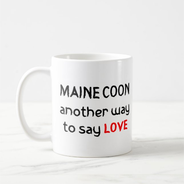 maine coon love coffee mug (Left)