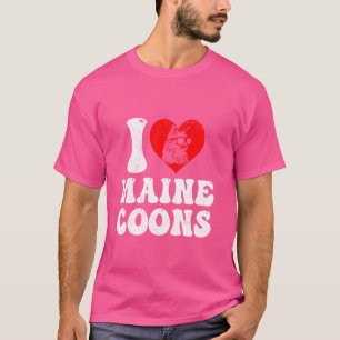 Maine Coon Lovers I LOVE MAINE COONS Owners Main C T-Shirt