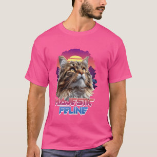 Maine Coon MAJESTIC FELINE Vintage Cat Owner Maine T-Shirt