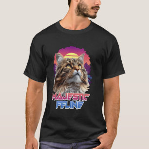 Maine Coon MAJESTIC FELINE Vintage Cat Owner Maine T-Shirt
