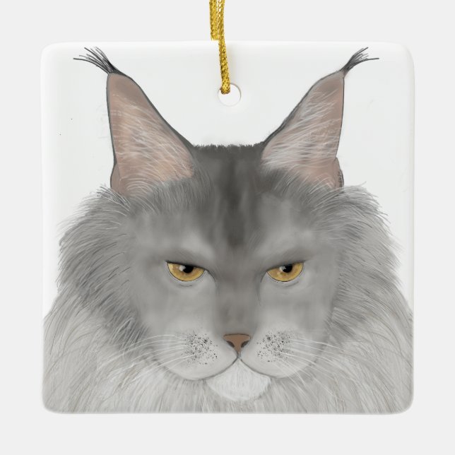 Maine Coon Ornament (Front)