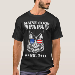 MAINE COON PAPA No. 1 America Maine Coon Cat Owner T-Shirt