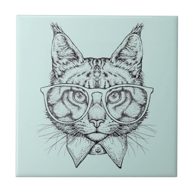 Maine Coon Portrait Tile (Front)