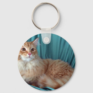Maine Coon, red tabby Key Ring