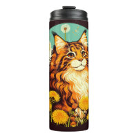 Maine Coon Summer Kitty Cat                       