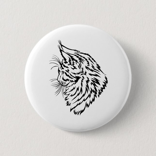Maine Coon Tycoon 6 Cm Round Badge (Front)