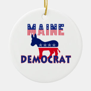 Maine Democrat Ceramic Tree Decoration