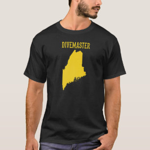 Maine Divemaster Scuba Diving Instructor Dive Flag T-Shirt