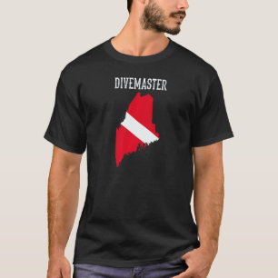 Maine Divemaster Scuba Diving Instructor Dive Flag T-Shirt