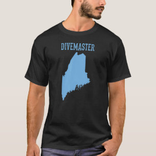Maine Divemaster Scuba Diving Instructor Dive Flag T-Shirt
