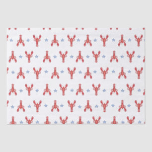 Maine Event Lobster Preppy Seaside Coastal Tissue Paper