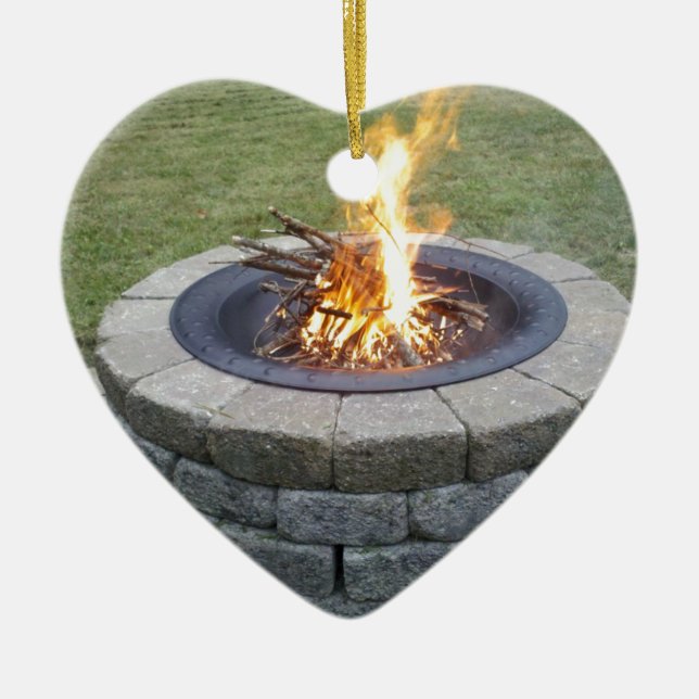Maine FirePits! Ceramic Tree Decoration (Front)