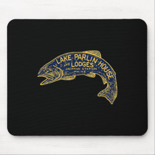 Maine Fishing And Hunting Lodge - Lake Parlin Vint Mouse Pad