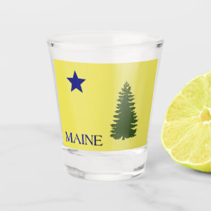 Maine flag(1901) shot glass