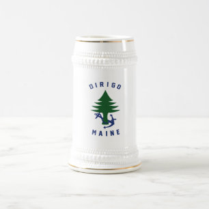 MAINE FLAG BEER STEIN