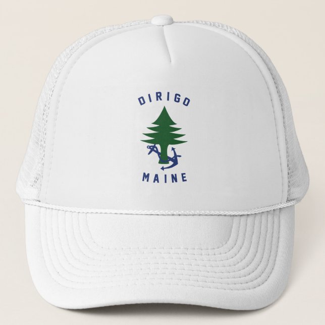 MAINE FLAG TRUCKER HAT (Front)