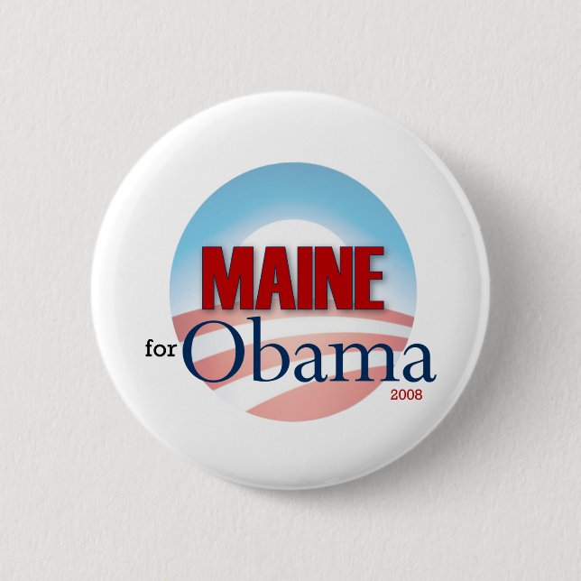 Maine for Obama 6 Cm Round Badge (Front)