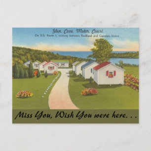 Maine, Glen Cove Motor Court, Camden Postcard