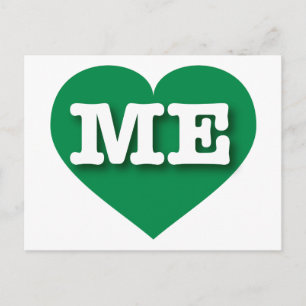 Maine Green Heart - I love ME Postcard