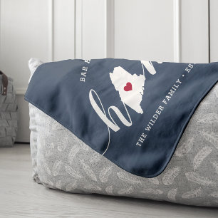 Maine Home State Personalised Sherpa Blanket