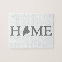 Maine Home State Shaped Letter Gray Word Art