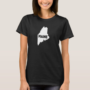 Maine Home State Us Map  Down Easters T-Shirt