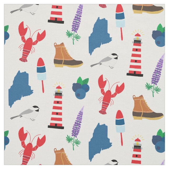 Maine Icons Fabric (Swatch)