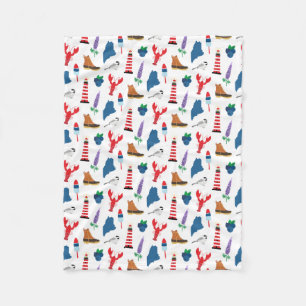 Maine Icons Fleece Blanket