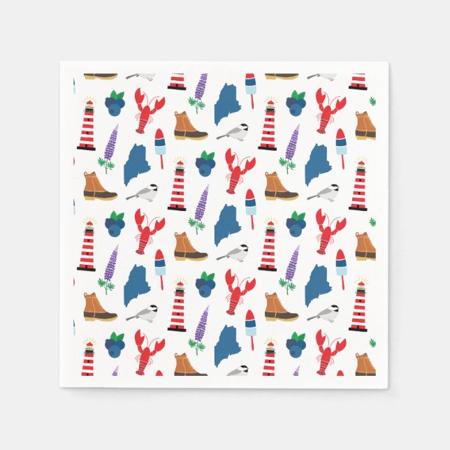 Maine Icons Napkin (Front)