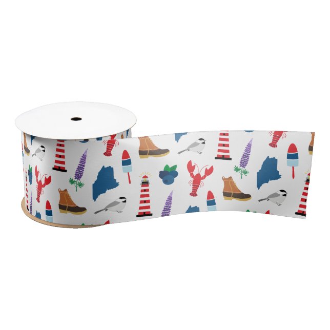 Maine Icons Satin Ribbon (Spool)