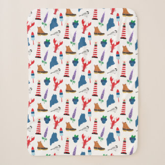 Maine Icons Sherpa Blanket