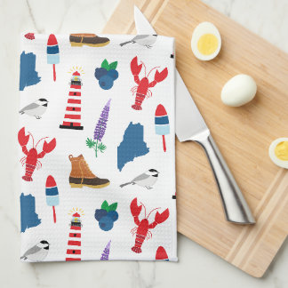 Maine Icons Tea Towel