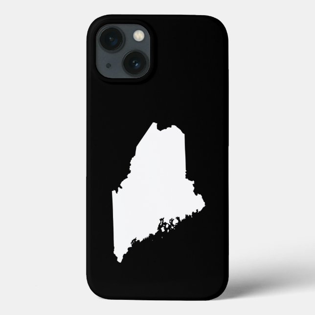 Maine in White and Black Case-Mate iPhone Case (Back)