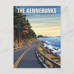 Maine Kennebunkport Kennebunks Travel Postcard