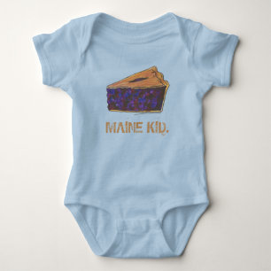 MAINE KID Portland Blueberries Blueberry Pie Slice Baby Bodysuit