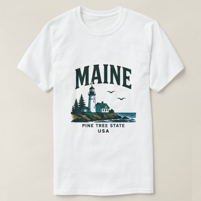 Maine Lighthouse Adventure T-Shirt (Design Front)